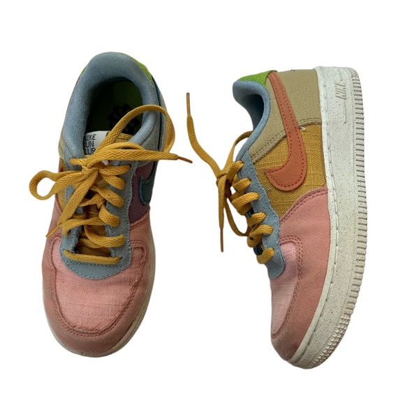 Nike Air Force 1 LV8 Next Nature Sun Club Pink Multi Color Sneakers DM0984-700 - Picture 2 of 7
